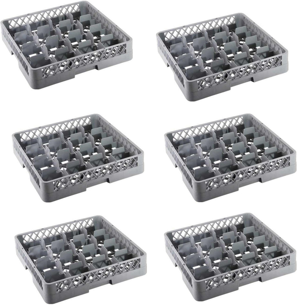 Omcan - 16 Compartment Dishwasher Glass Rack, Pack of 6 - 43501