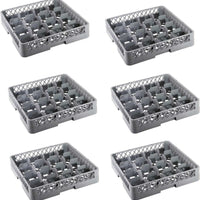 Omcan - 16 Compartment Dishwasher Glass Rack, Pack of 6 - 43501