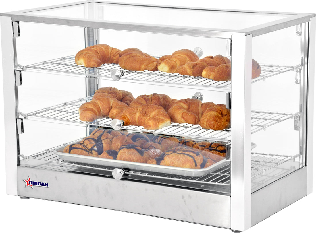 Omcan - 16” Countertop Display Warmer with Front & Rear Doors & 3 Shelves - DW-CN-0115-L