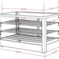 Omcan - 16” Countertop Display Warmer with Front & Rear Doors & 3 Shelves - DW-CN-0115-L