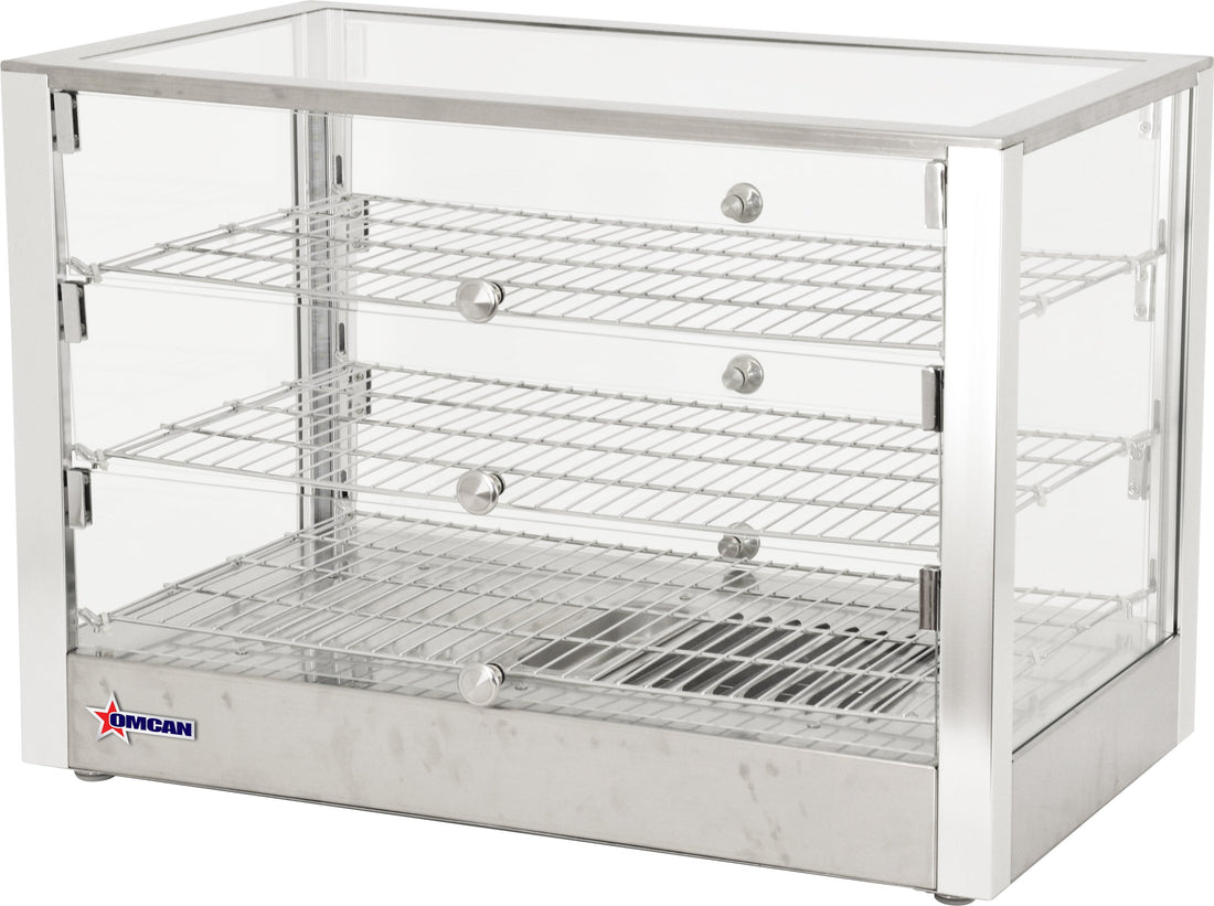 Omcan - 16” Countertop Display Warmer with Front & Rear Doors & 3 Shelves - DW-CN-0115-L
