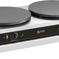 Omcan - 16″ Dual Electric Cast Iron Crepe Maker - 47390