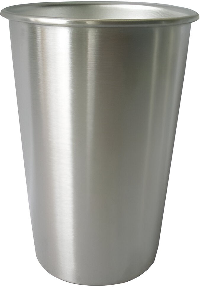 Omcan - 16 Oz Stainless Steel Pint Cup, Pack of 20 - 46506