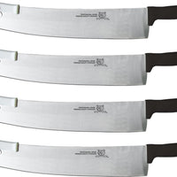 Omcan - 16" Pizza Knife with Black Double Handle, Pack of 4 - 11519