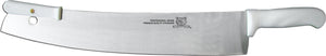 Omcan - 16" Pizza Knife with White Double Handle, 4/cs - 11520
