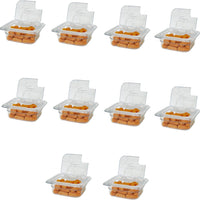 Omcan - 1/6 Polycarbonate Clear Flip Lid with Gap, Pack of 10 - 43641