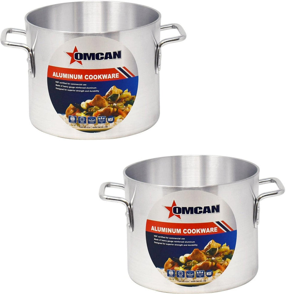 Omcan - 16 QT Aluminium Stock Pot, Pack of 2 - 43368