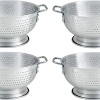 Omcan - 16 QT Aluminum Colander (15.2 L), Pack of 2 - 80406