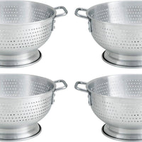 Omcan - 16 QT Aluminum Colander (15.2 L), Pack of 4 - 80406