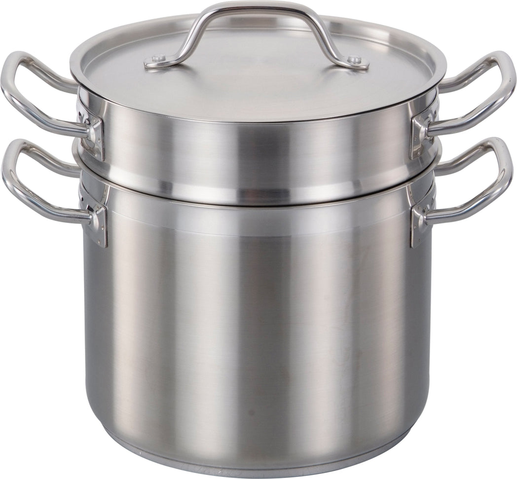 Omcan - 16 QT Commercial Grade Double Boiler 3 Piece Pack - 80493