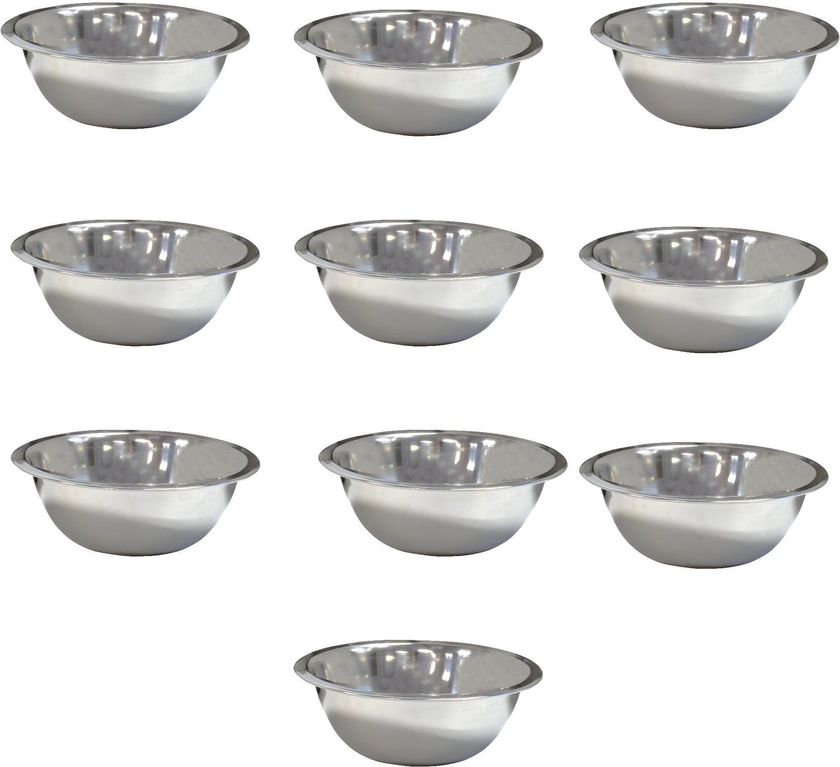 Omcan - 16 QT Stainless Steel Mixing Bowl, Pack of 5 - 44447
