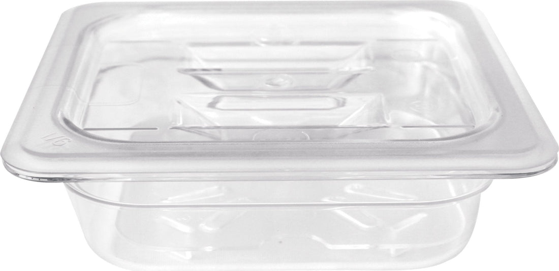 Omcan - 1/6 Size 2.5" Deep Clear Food Pan, Pack of 30 - 80046