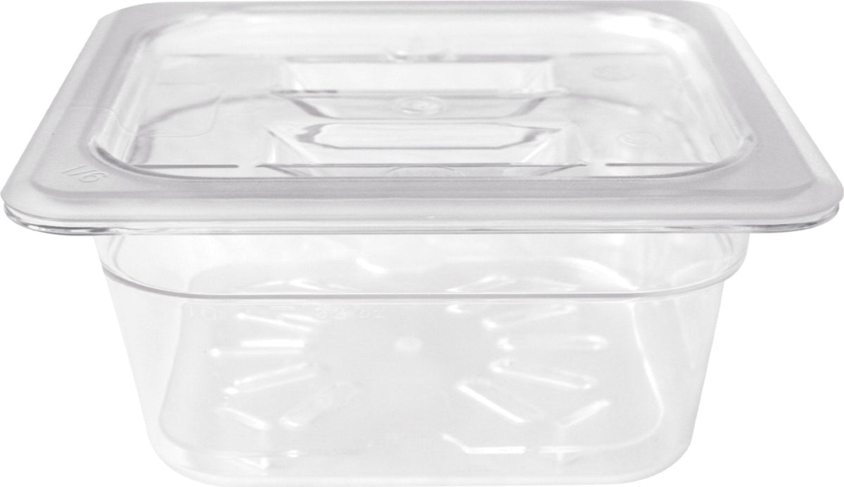Omcan - 1/6 Size 4" Deep Clear Food Pan, Pack of 20 - 80040