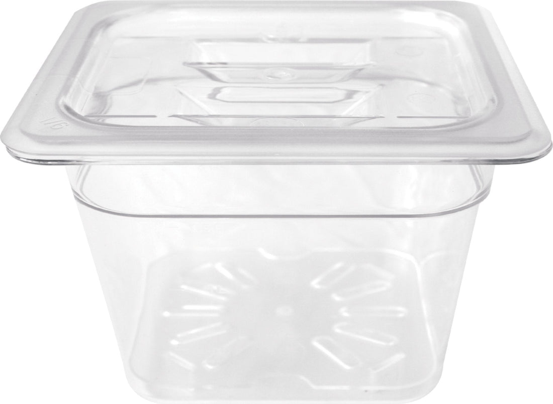 Omcan - 1/6 Size 6" Deep Clear Food Pan, Pack of 25 - 80048
