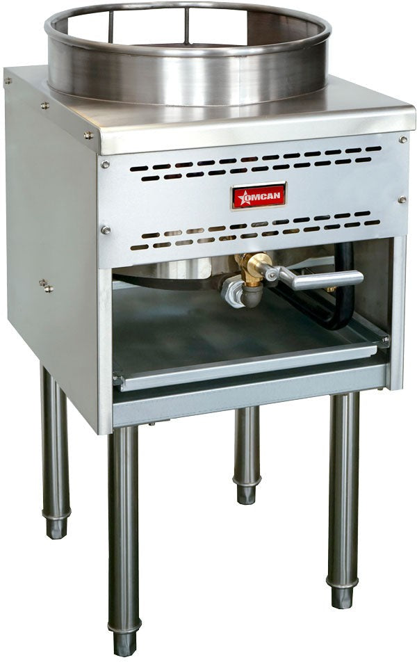 Omcan - 16" Stainless Steel Liquid Propane Wok Range - 47687