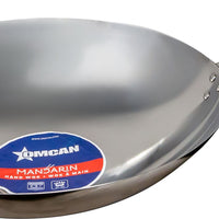 Omcan - 16" Stainless Steel Mandarin Wok With Nailed Joint, Pack of 6 - 47864