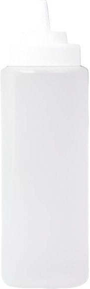 Omcan - 16 oz (473 ml) Clear Condiment Squeeze Bottles, Pack of 40 - 40470