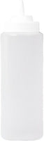 Omcan - 16 oz (473 ml) Clear Condiment Squeeze Bottles, Pack of 40 - 40470