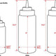 Omcan - 16 oz Red Condiment Squeeze Bottles Set of 6 (473 ml), 15/cs - 40469