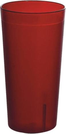 Omcan - 16 oz Red Pebbled Tumbler (473 ml), Pack of 90 - 80345