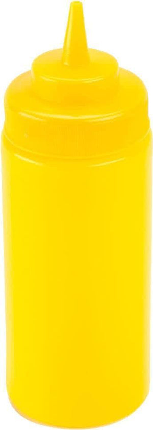 Omcan - 16 oz Yellow Condiment Squeeze Bottles Set of 6 (473 ml), 15/cs - 40468