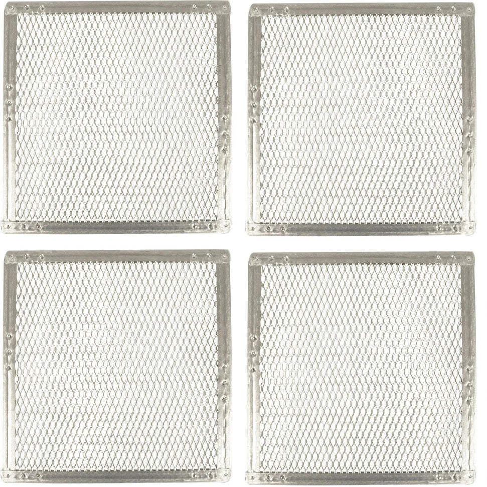 Omcan - 16" x 16" Heavy Duty Crimped Square Pizza Screen, Pack of 4 - 13460