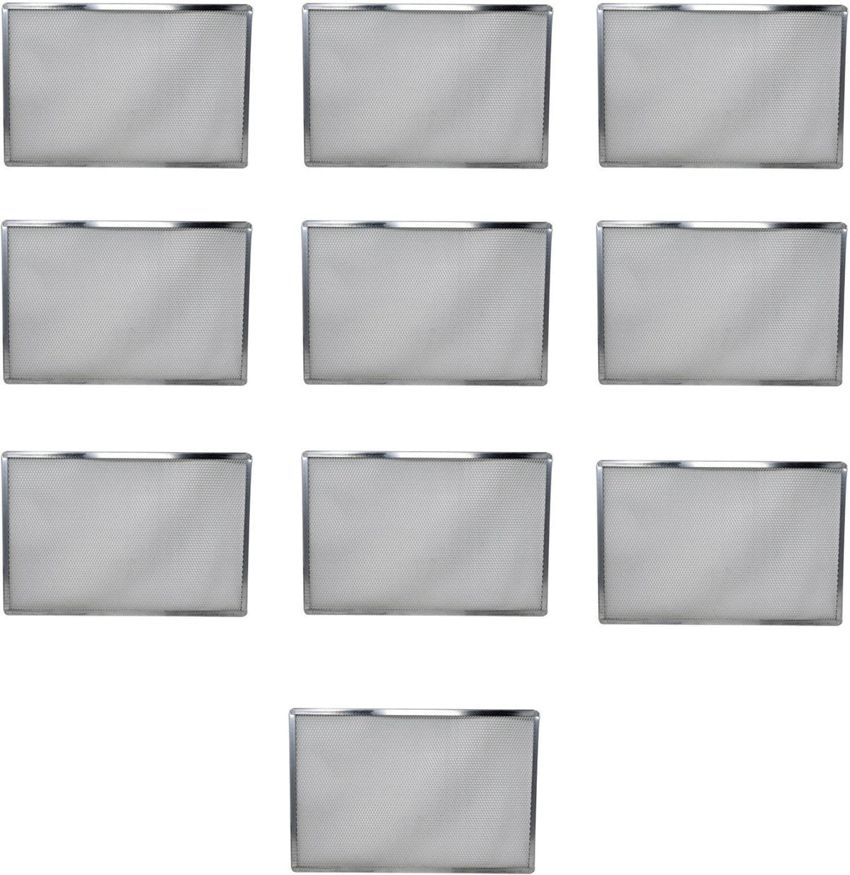 Omcan - 16" x 24" Rectangular Pizza Screen, Pack of 10 - 46736