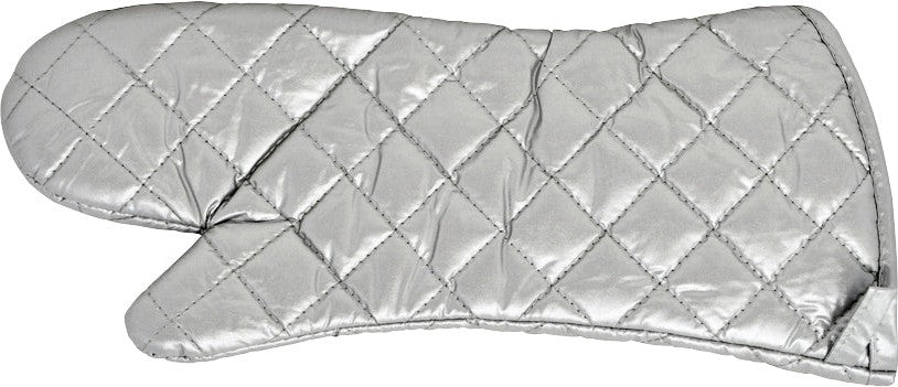 Omcan - 17" Silver Coated Heat Resistant Oven Mitt, Pack of 40 - 46343