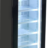 Omcan - 17″ Slim Glass Door Black Display Freezer with 105 L Capacity - 47241