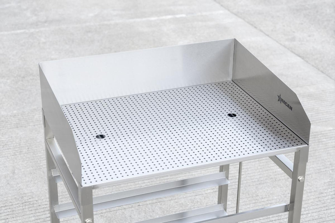 Omcan - 17.5″ x 24″ x 42″ Stainless Steel French Fry Dump Station - 48179