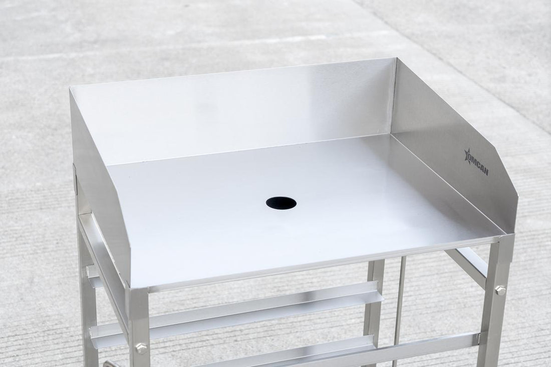 Omcan - 17.5″ x 24″ x 42″ Stainless Steel French Fry Dump Station - 48179