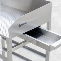 Omcan - 17.5″ x 24″ x 42″ Stainless Steel French Fry Dump Station - 48179