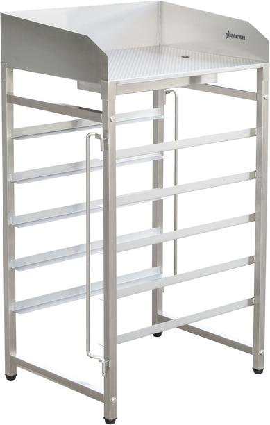 Omcan - 17.5″ x 24″ x 42″ Stainless Steel French Fry Dump Station - 48179