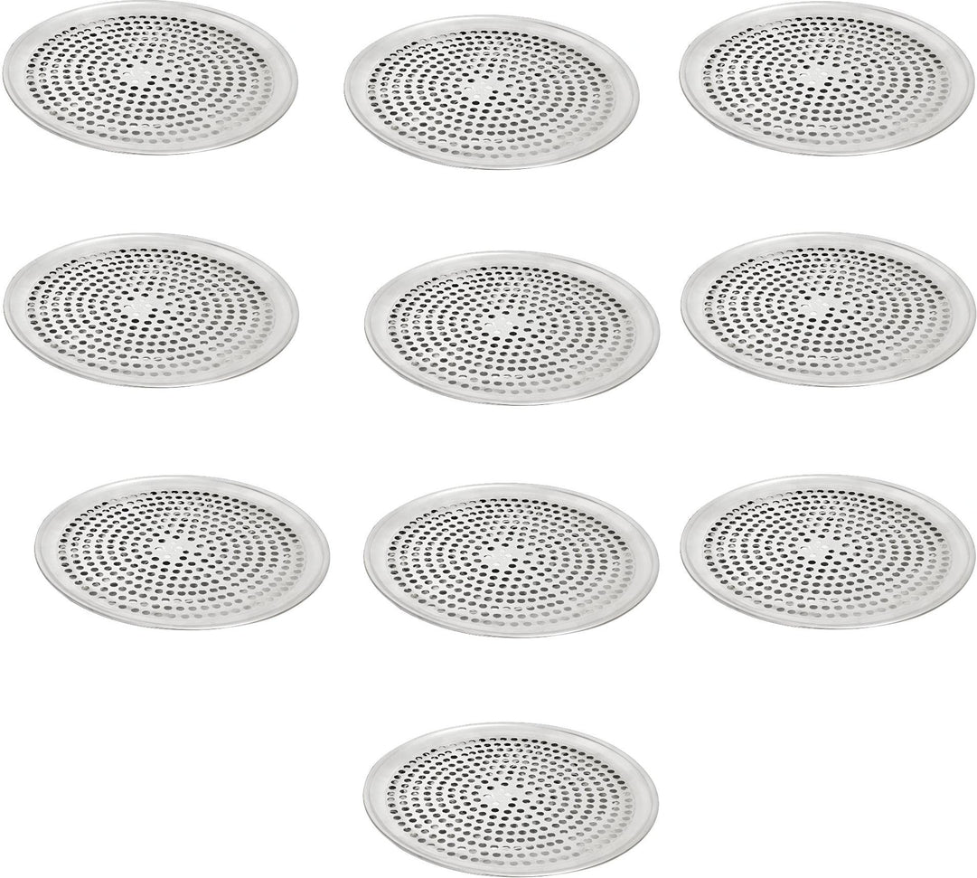 Omcan - 18" Aluminium Perforated Pizza Pan, Pack of 10 - 44427