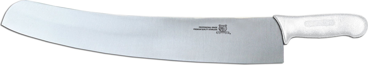 Omcan - 18" Pizza Knife with White DR Handle, Pack of 3 - 31355