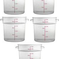 Omcan - 18 QT Polycarbonate Round Food Storage Container, Pack of 3 - 80183
