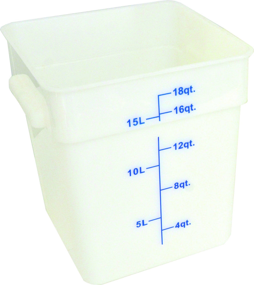 Omcan - 18 QT Square Food Storage Container, Pack of 15 - 80206