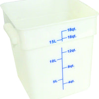 Omcan - 18 QT Square Food Storage Container, Pack of 15 - 80206