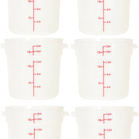 Omcan -18 QT Translucent Polypropylene Round Food Storage Container, Pack of 10 - 80237