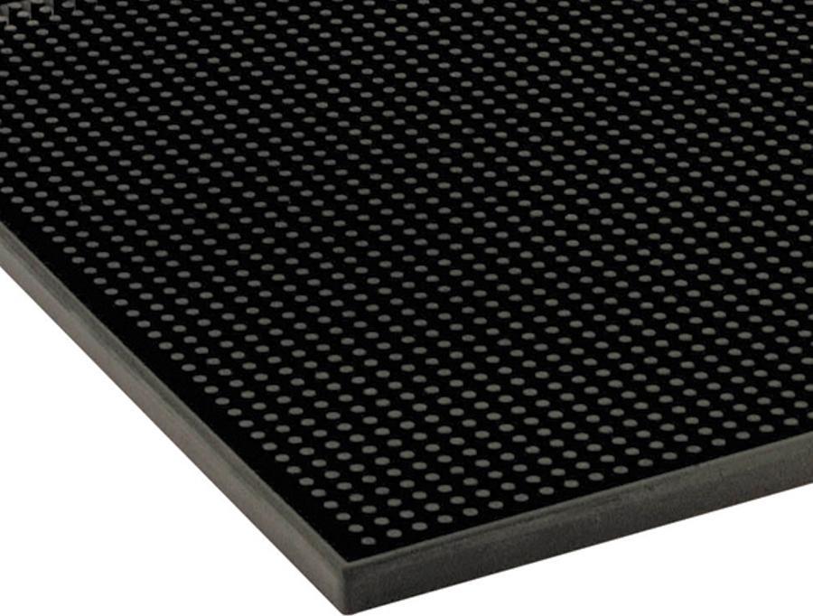 Omcan - 18" x 12" Black Bar Service Mat (457 x 305 mm), Pack of 10 - 80363