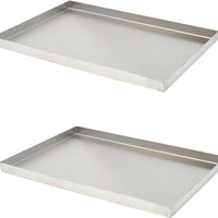 Omcan - 18″ x 12″ x 1″ Stainless Steel Pan With Drain Holes, Pack of 2 - 43513