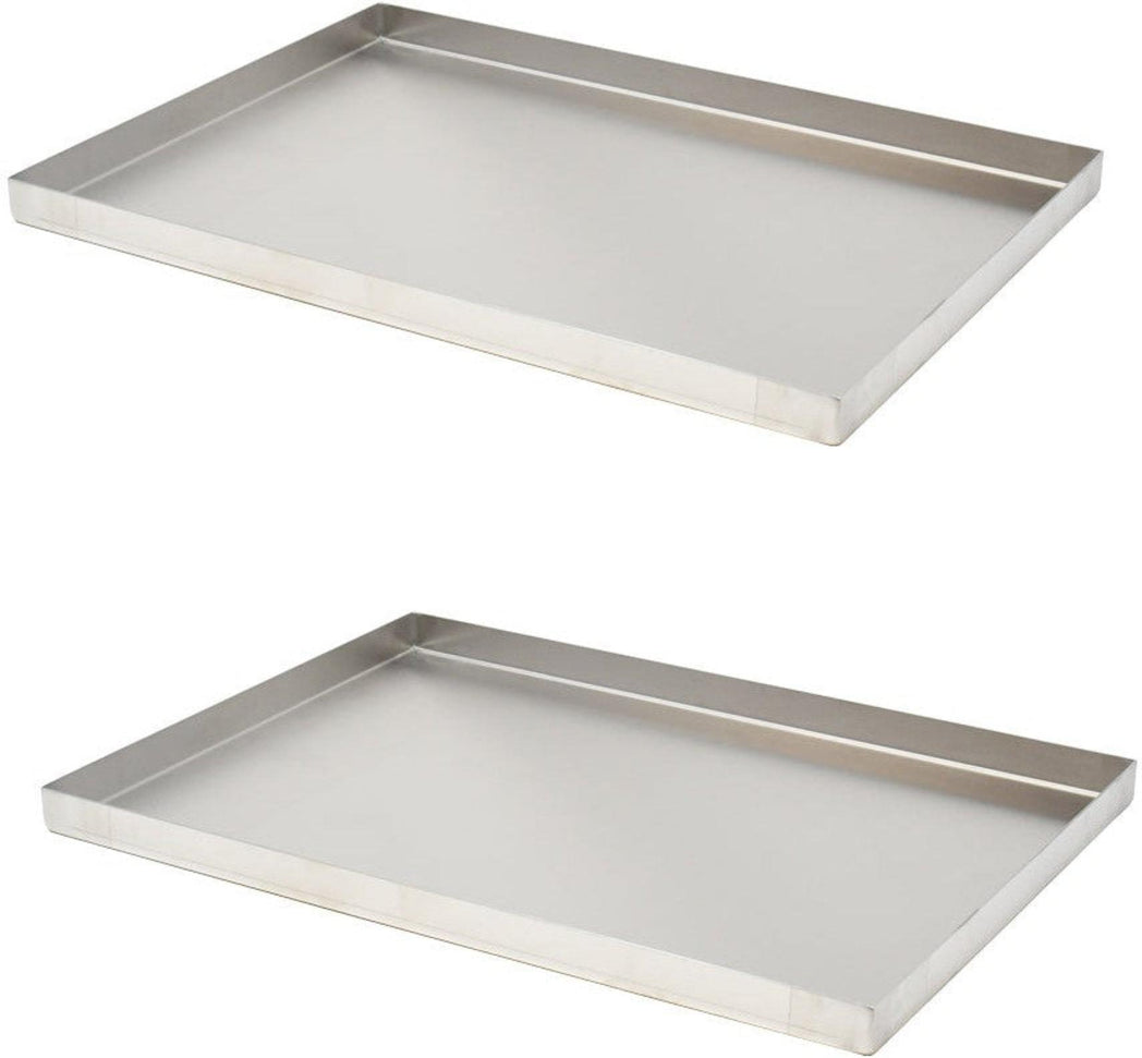 Omcan - 18″ x 12″ x 1″ Stainless Steel Pan With Drain Holes, Pack of 3 - 43513