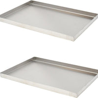 Omcan - 18″ x 12″ x 1″ Stainless Steel Pan With Drain Holes, Pack of 3 - 43513