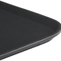 Omcan - 18" x 14" Black Rectangular Non-Slip Service Tray (457 mm x 356 mm) - 80115