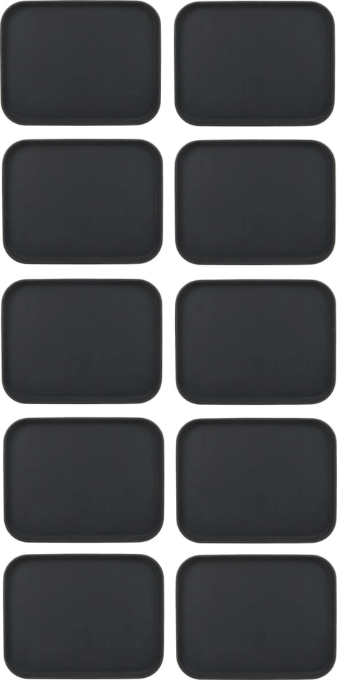 Omcan - 18" x 14" Black Rectangular Non-Slip Service Tray (457 mm x 356 mm) - 80115