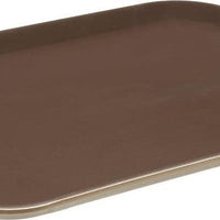 Omcan - 18" x 14" Brown Rectangular Non-Slip Service Tray (457 mm x 356 mm), Pack of 10 - 80116