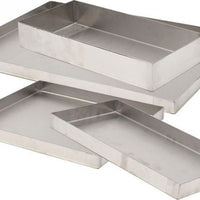 Omcan - 18" x 14" x 1" Stainless Steel Pan, Pack of 2 - 43084