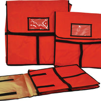 Omcan - 18" x 18" Pizza Delivery Bag with Top Handle, Pack of 5 - 28352