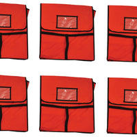 Omcan - 18" x 18" Pizza Delivery Bag with Top Handle, Pack of 5 - 28352