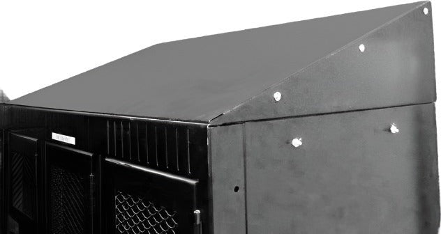 Omcan - 18" x 18" x 6" Black Slope Top for 1 Bank Locker, Pack of 4 - 43404